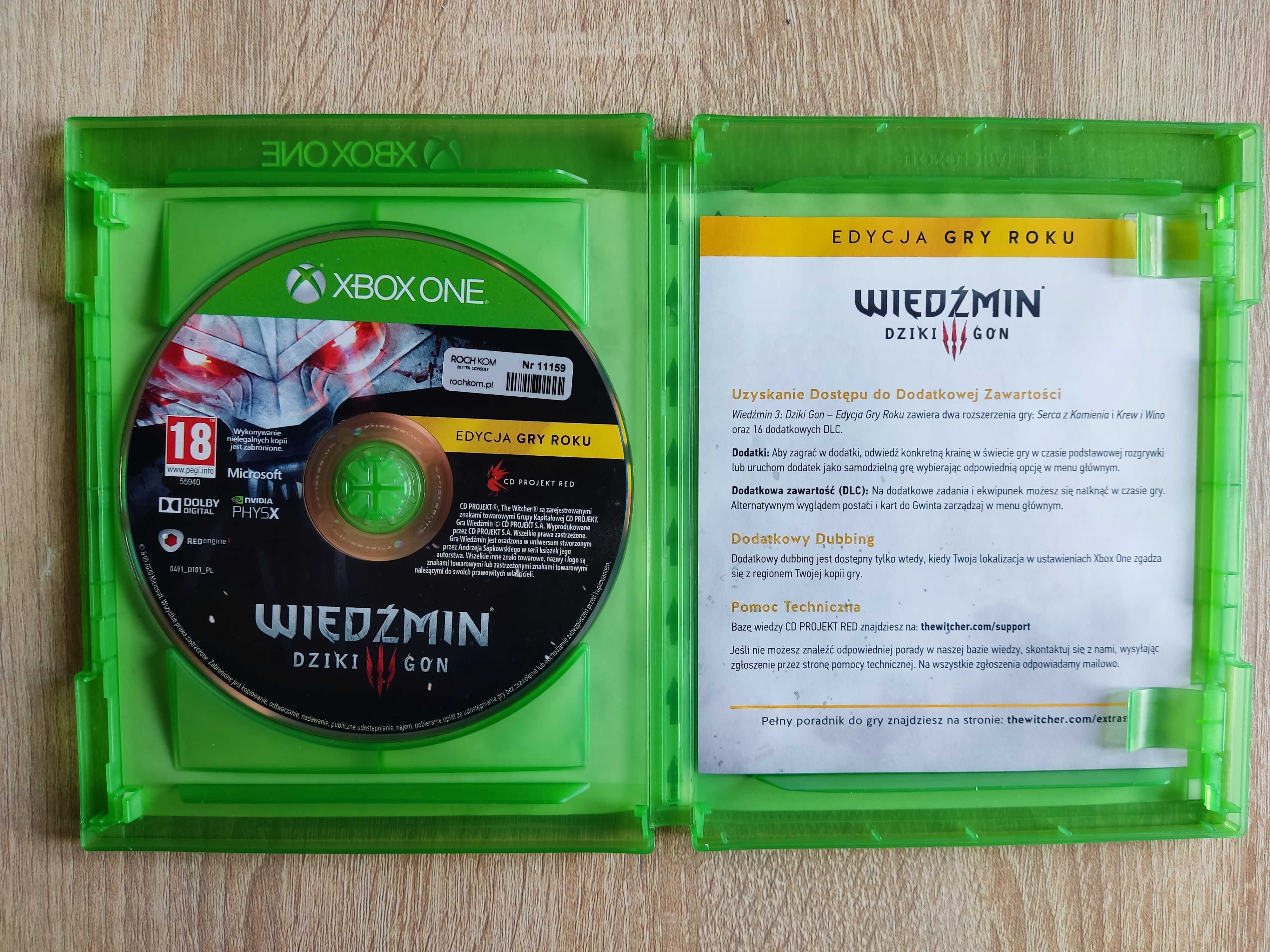 Wiedźmin 3 Dziki Gon Edycja Gry Roku Xbox One | Stan bdb