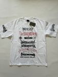 футболка Balenciaga Metal Many rock logo white tee gothic