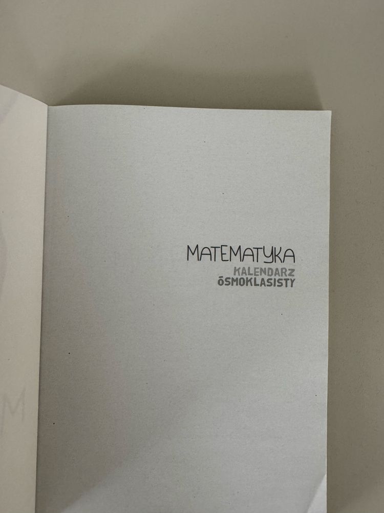 Matematyka kalendarz ósmoklasisty GWO
