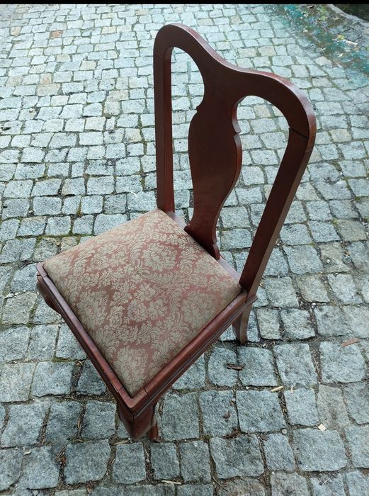 Lote mobília antiga sala jantar e quarto