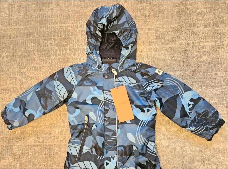 Kombinezon zimowy "Puhuri" niebieski 86 92, wodoodporny ocieplany deep