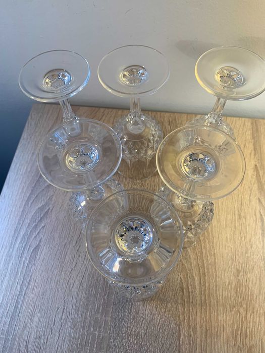 komplet 6 szt kryształowych kieliszków kryształ Cristal D'ARQUES Paris