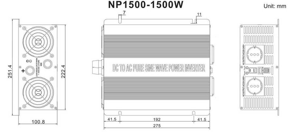 Przetwornica Napięcia 12V/230V 1500W /3000W SINUS Перетворювач напруги