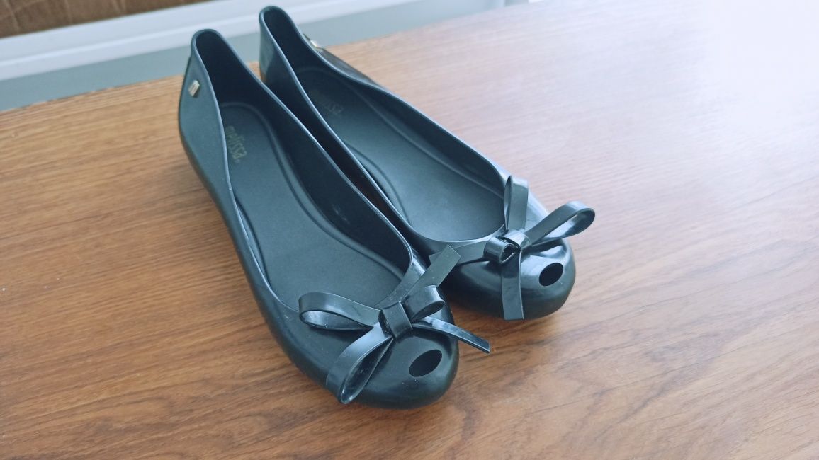 Czarne baleriny / czółenka Melissa meliski  39 24,5 cm