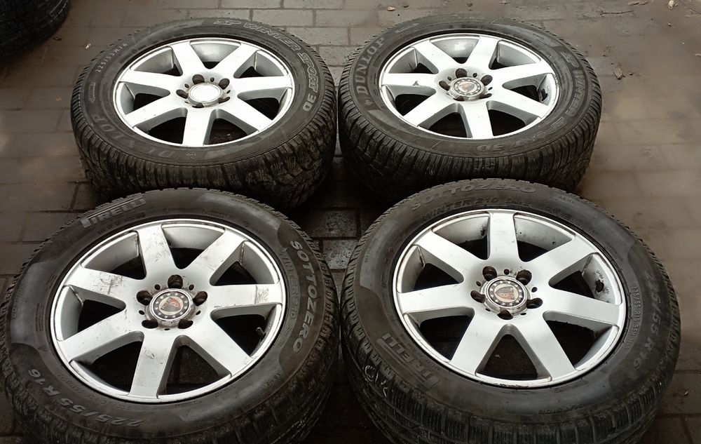 Koła felgi Alu 5x112,R16, ET50,6,5j,Platin, Mercedes/VW,225/55/16 Zima