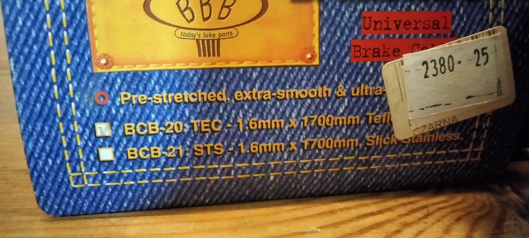 Nowe BBB Linki Hamulcowe 2 szt. Teflon Retro MTB