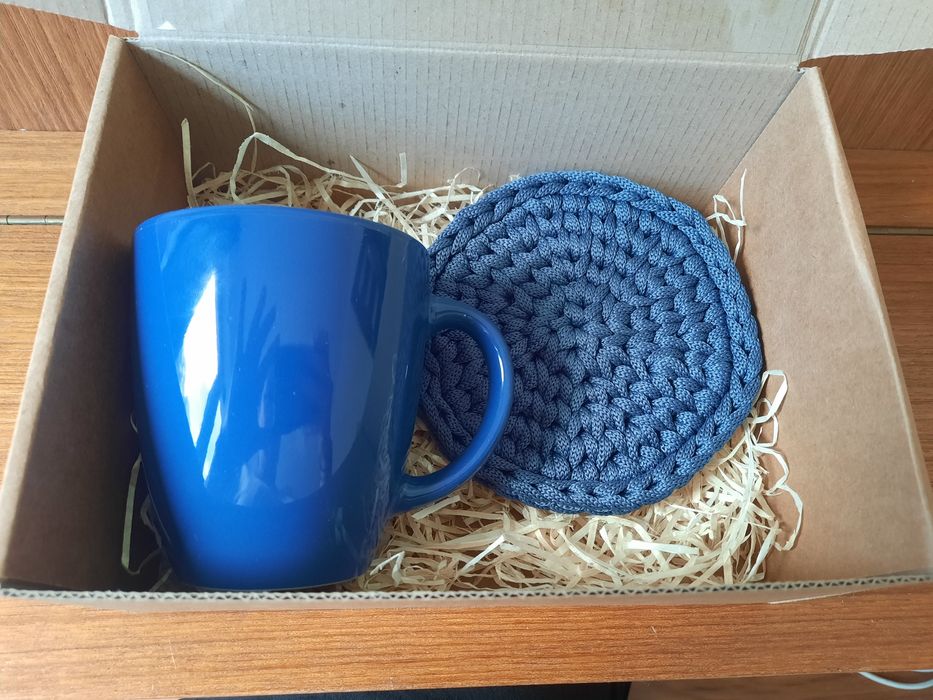 Box prezentowy prezent kubek i podkładka