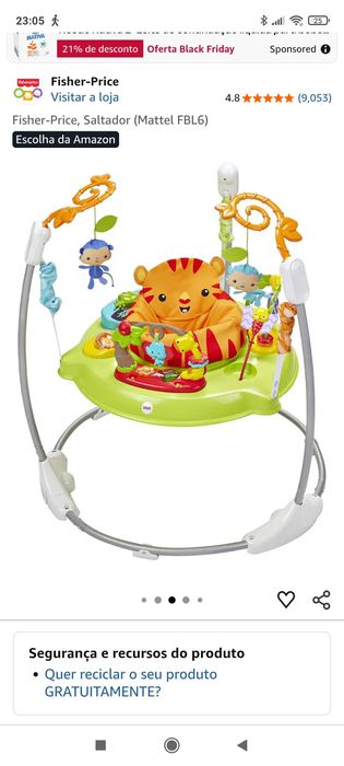 Saltador para bebé fisher-price