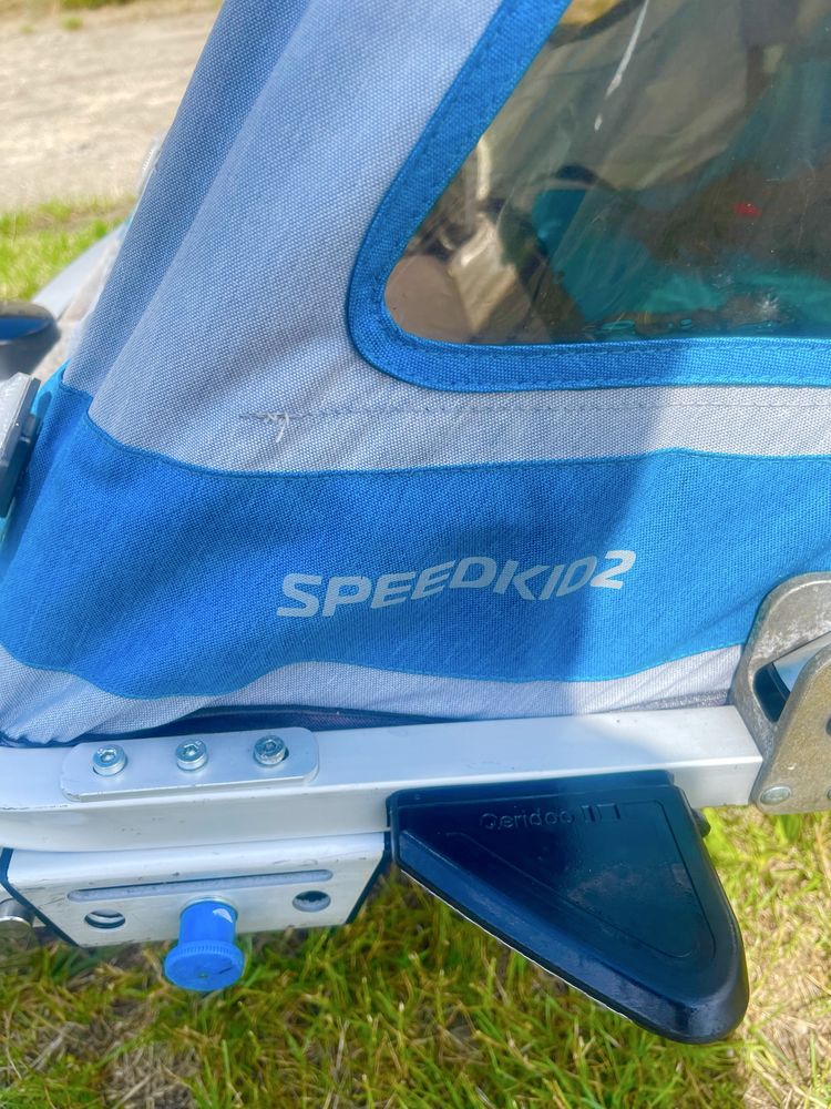 Przyczepka Queridoo Speedkid 2 , dyszel , zaczep,amortyzacja, Piękna