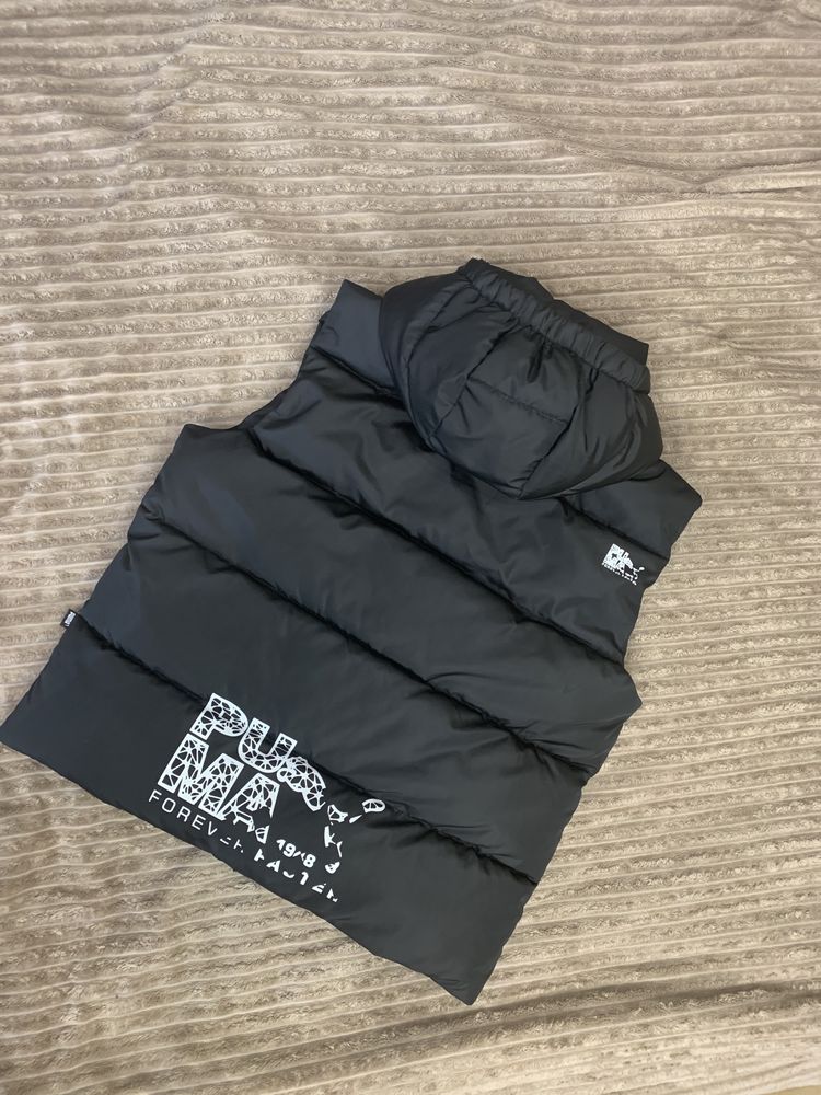 Пуховой Жилет  Безрукавка PUMA  98-152 ростЖенский Р XS-XXL,