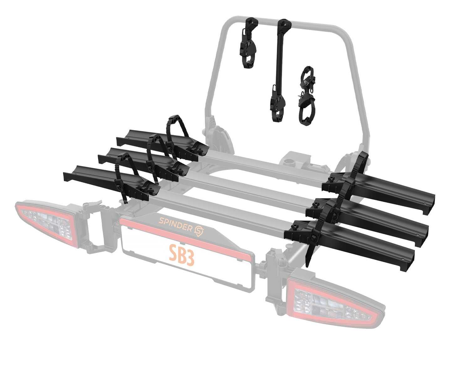 SPINDER SB3 BX1 platforma na hak BOX bagażnik na 3 rowery 3w1