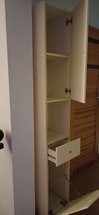 Szafka łazienkowa biala słupek