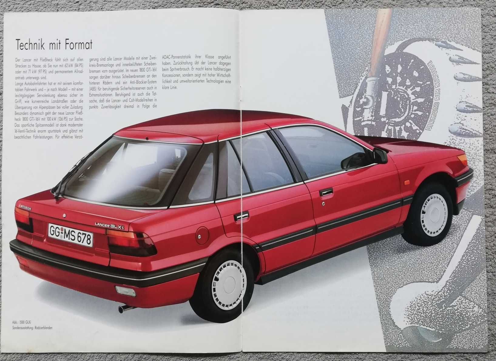 Prospekt Mitsubishi Lancer rok 1990