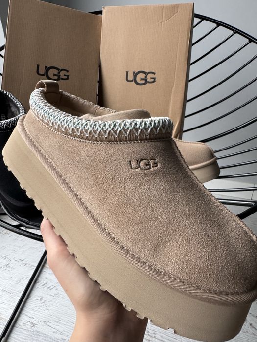 Ugg уги Tasman зимові на платформі Коричневі/чорні/бежеві