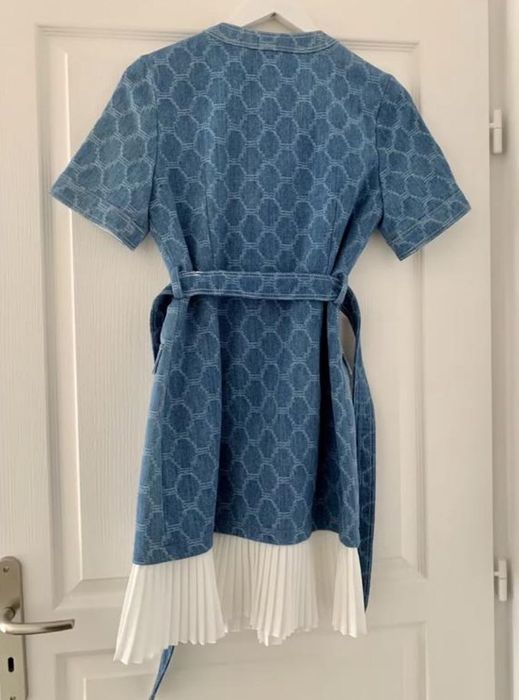 Джинсова сукня с поясом sandro paris  сарафан джинсовое платье