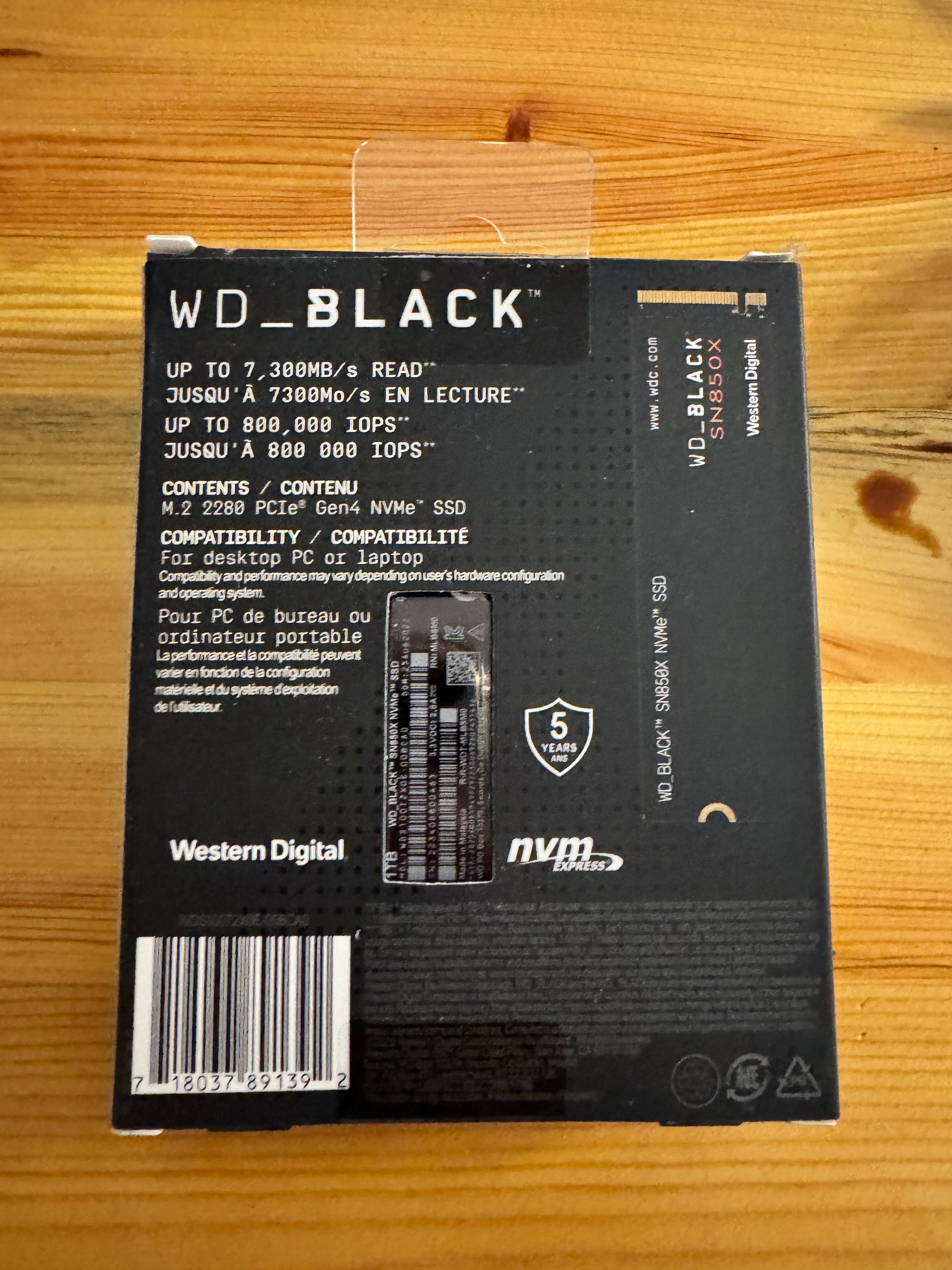 Western Digital Sn850X 1tb