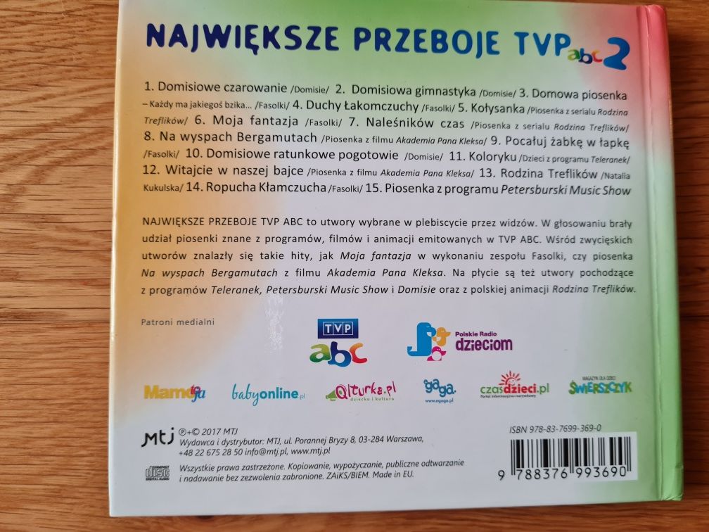 Największe przeboje TVP ABC 2 książeczka z płytą