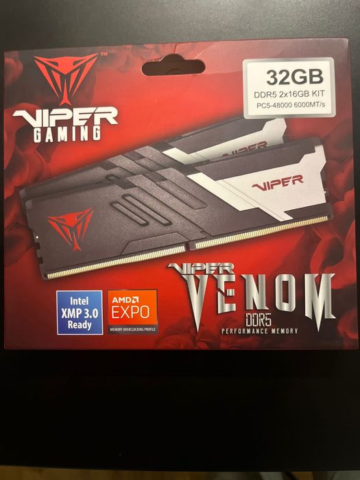 Pamięć RAM DDR5 Patriot 32GB (2x16GB) 6000MT/s CL30 Venom