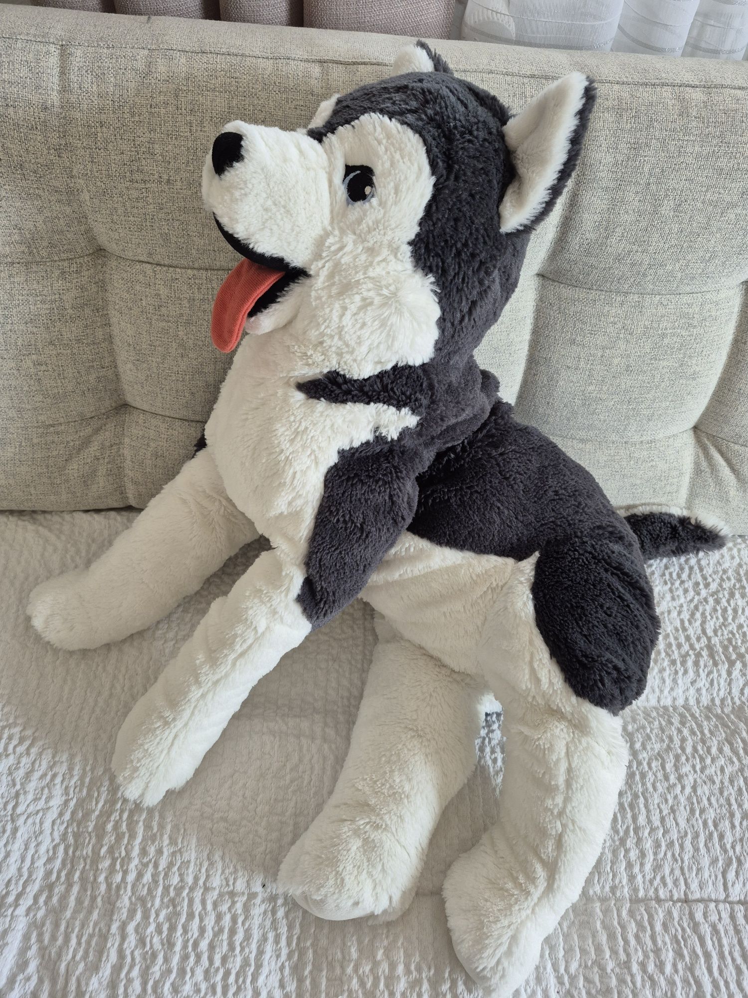 Husky siberian maskotka 57  cm.Ikea