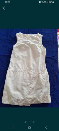 Sukienka Esprit biała z domieszką lnu rozm. 40 L/XL