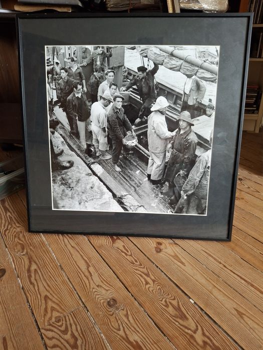 Foto artística emoldurada pescadores