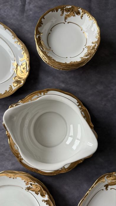 Вінтажний столовий сервіз Wałbrzych Barok, Польща, 27 предметів