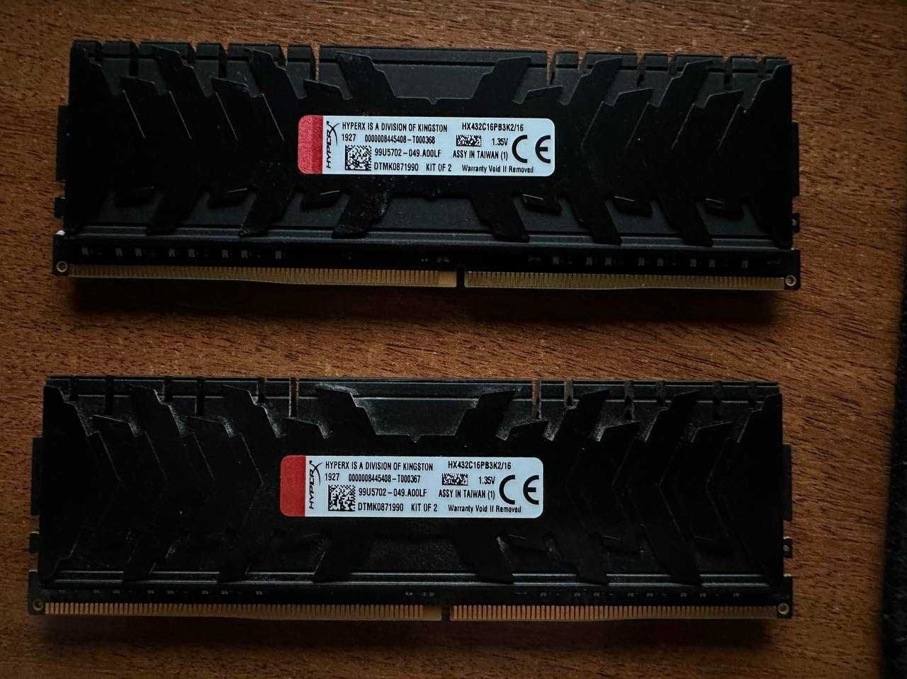 Оперативна пам`ять HyperX DDR4-3200 16384MB PC4-25600(HX432C16PB3K)