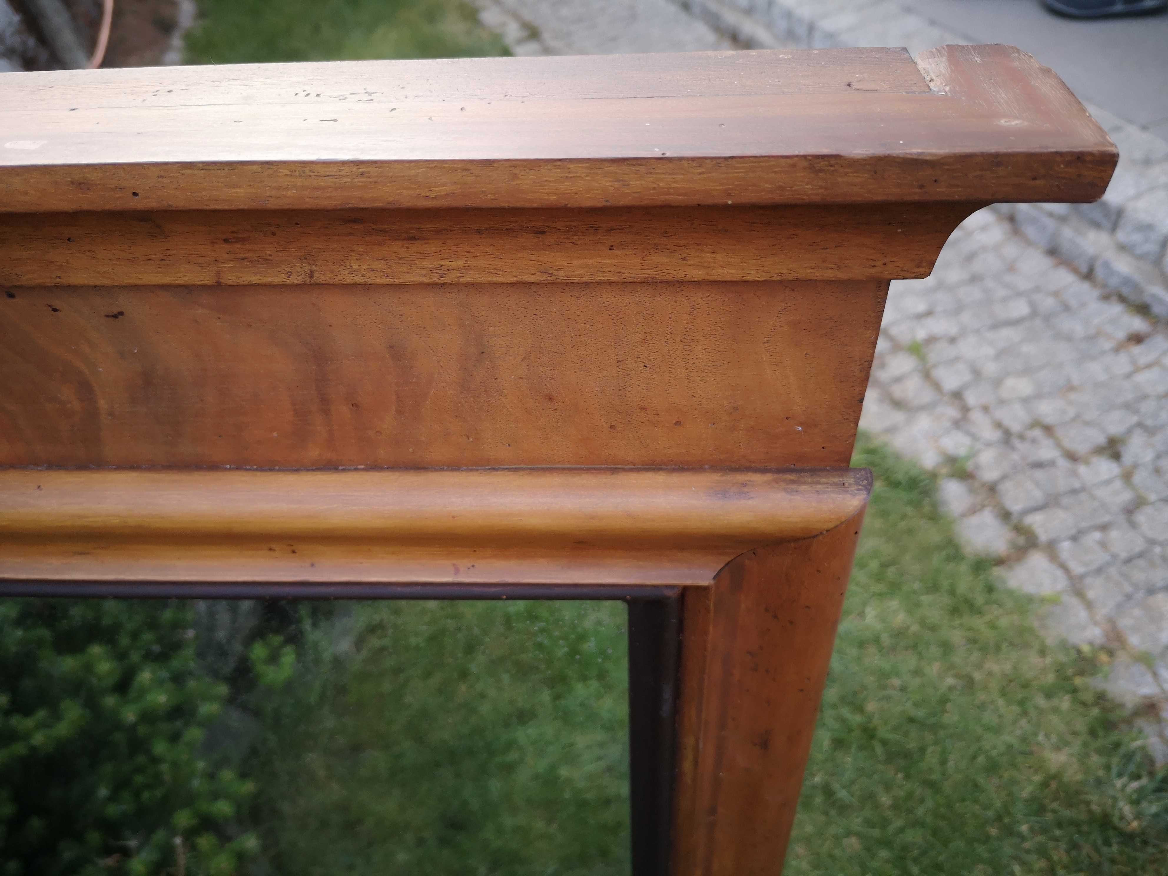 Stare lustro lekko spatynowane w drewnianej ramie 115cmx51cm