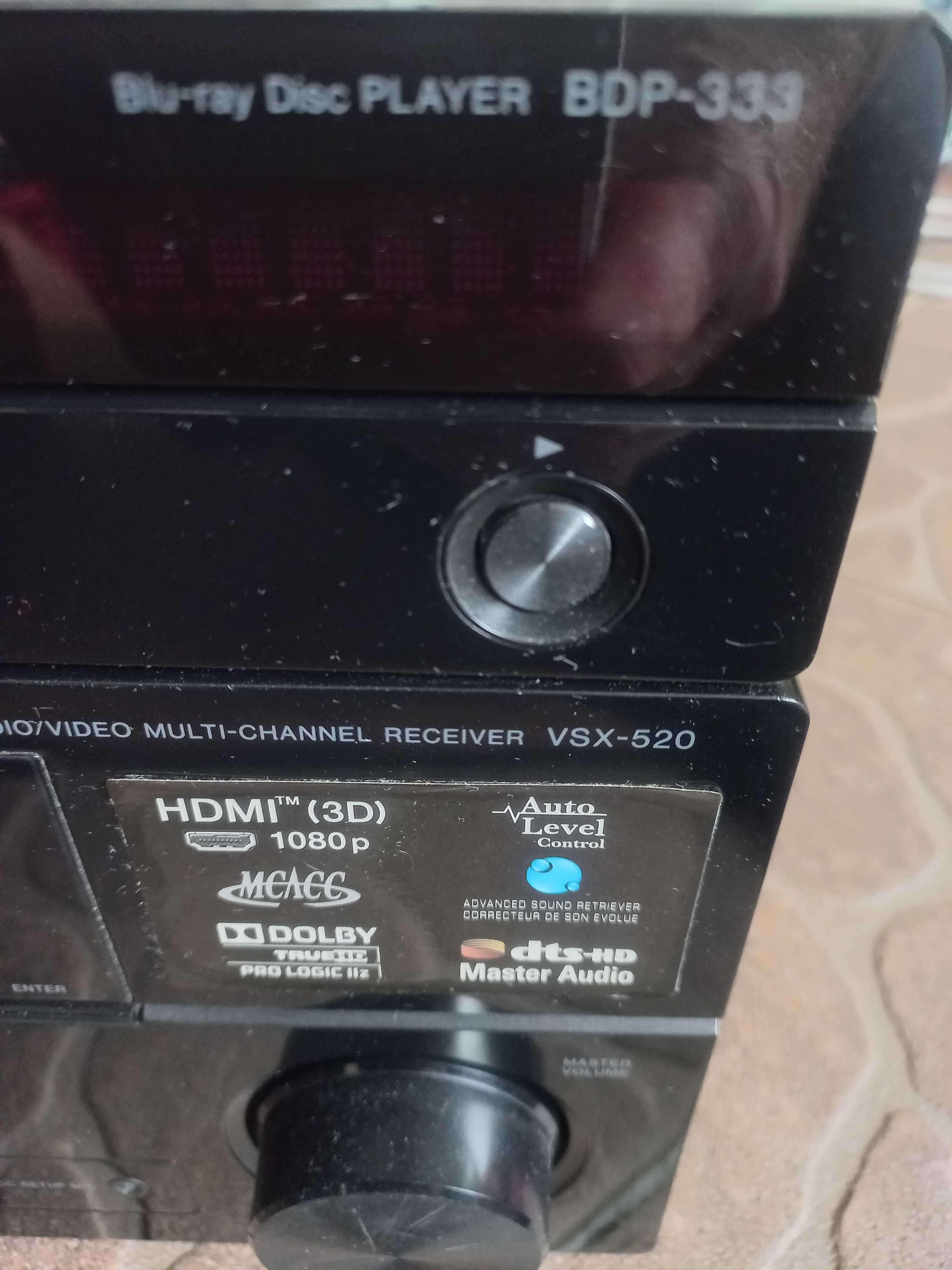 Amplituner kina domowego Pioneer oraz dvd