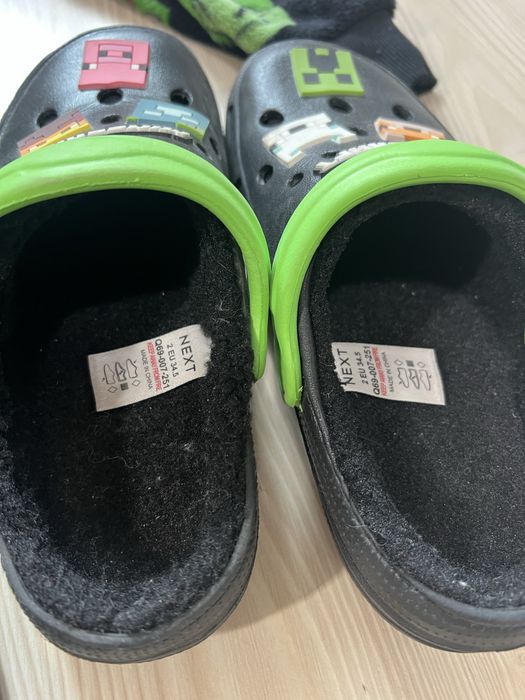 Пижамний набор next minecraft 134 см з тапцями