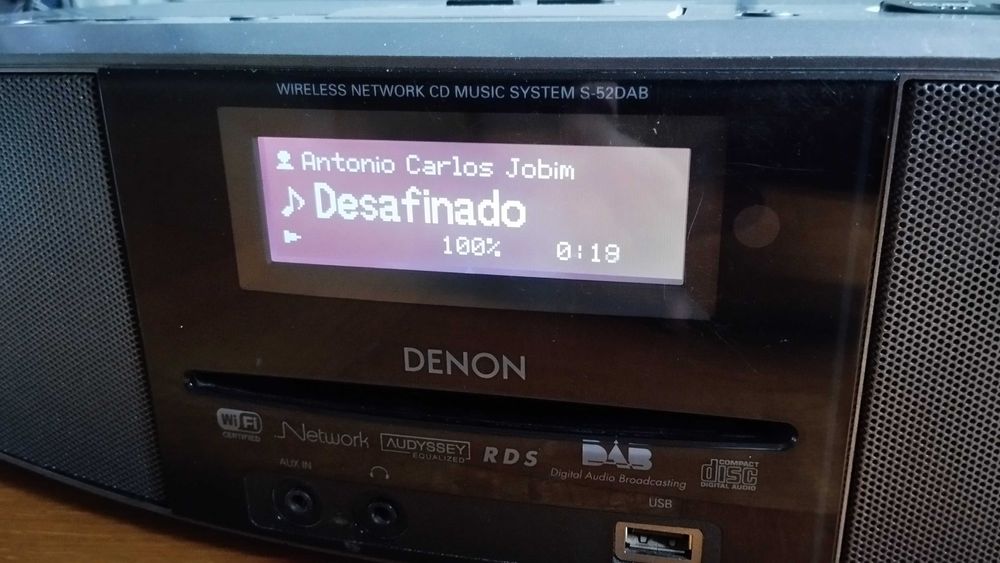 Басовитый! Denon S-52DAB стерео сетевой плеер CD USB FLAC WiFi AM/FM