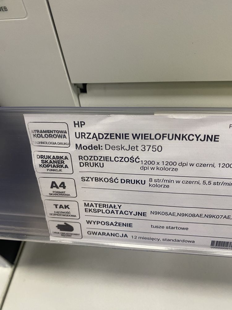 Drukarka HP Deskjet 3750