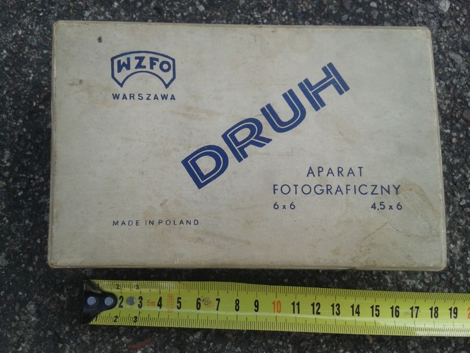 Antyk, stare pudełko od aparatu foto DRUH, 40 zł.