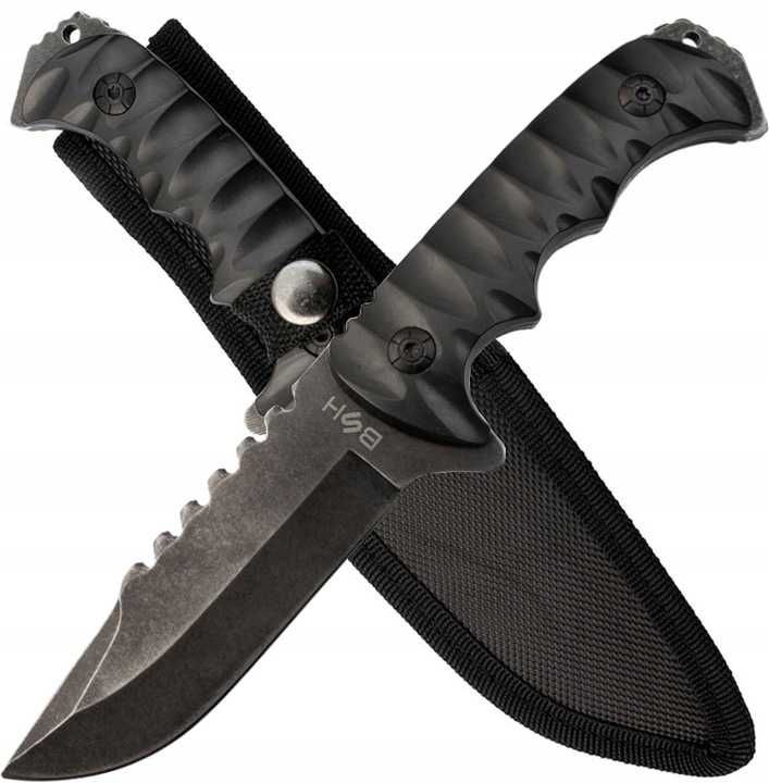 Nóż Taktyczny Myśliwski Survival Wojskowy Solidny Bsh N-304b + Etui