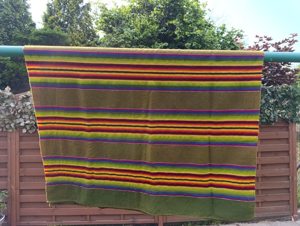 Kilim narzuta wełniak pasiak wełniany