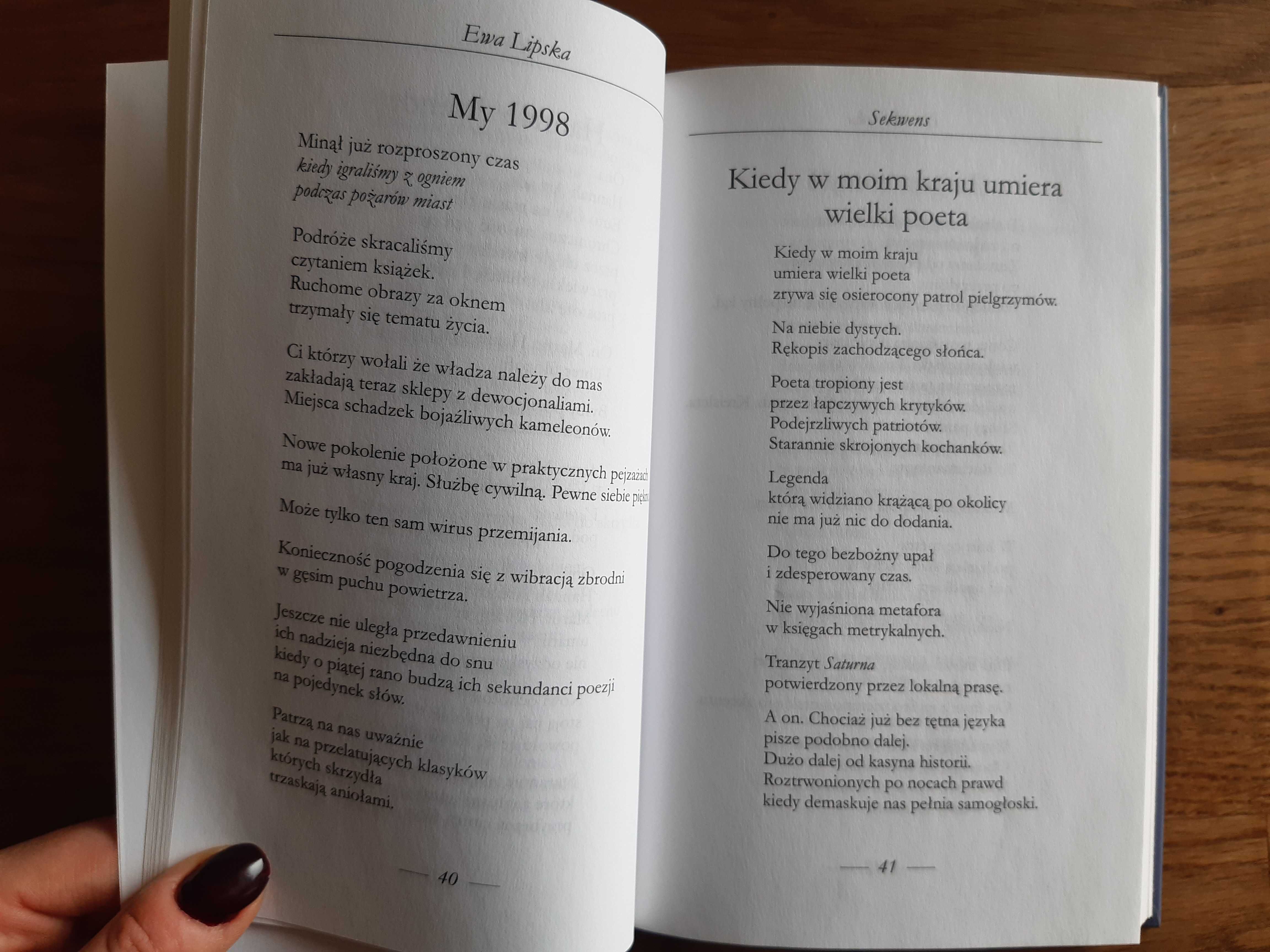 Ewa Lipska. Sekwens (tomik poezji)
