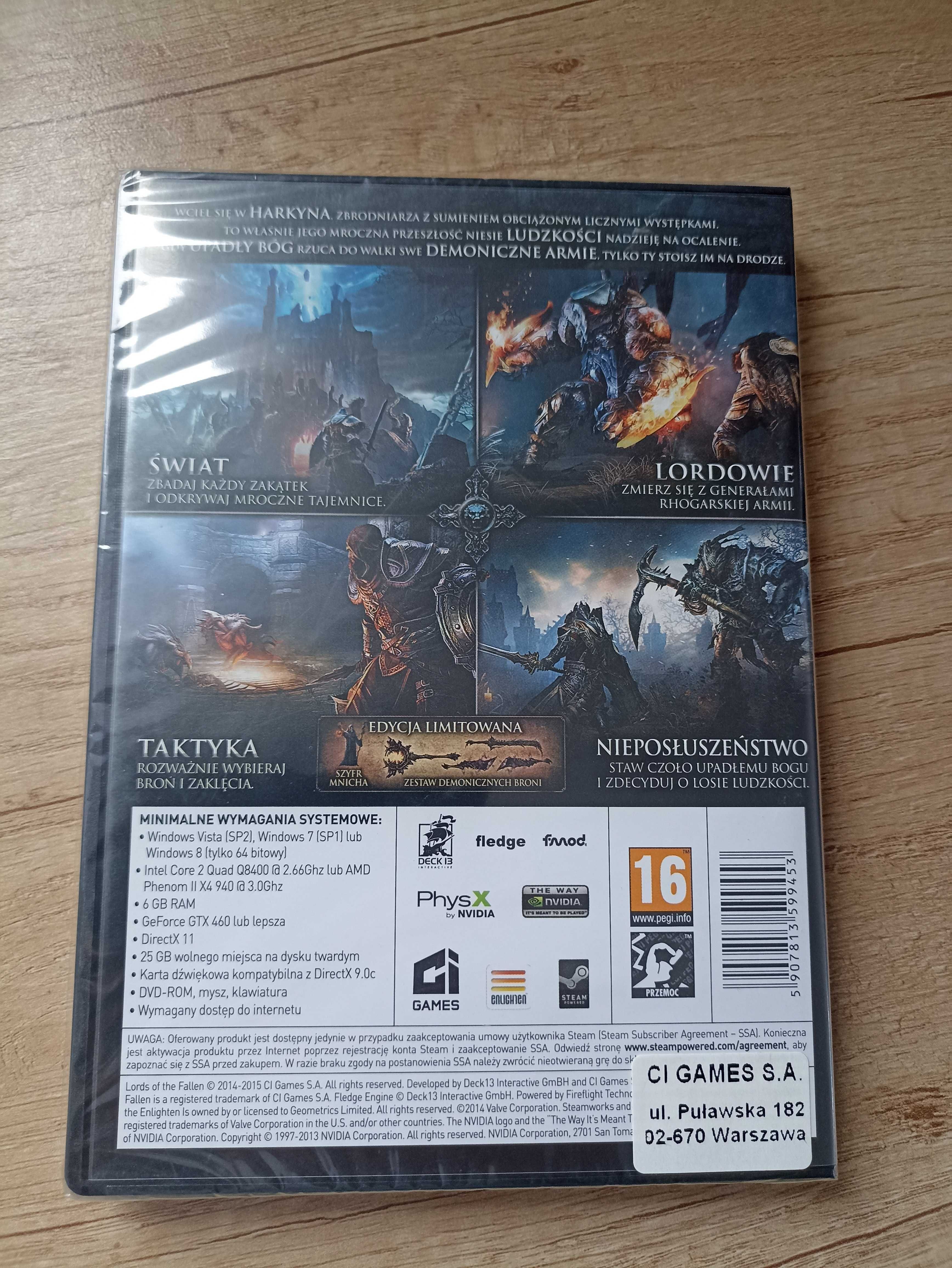 Gra Lords Of The Fallen PC edycja limitowana - NOWA