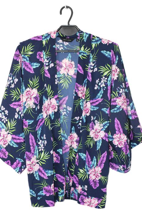 NEW LOOK damska wzorzysta bluzka narzutka kimono 36 S