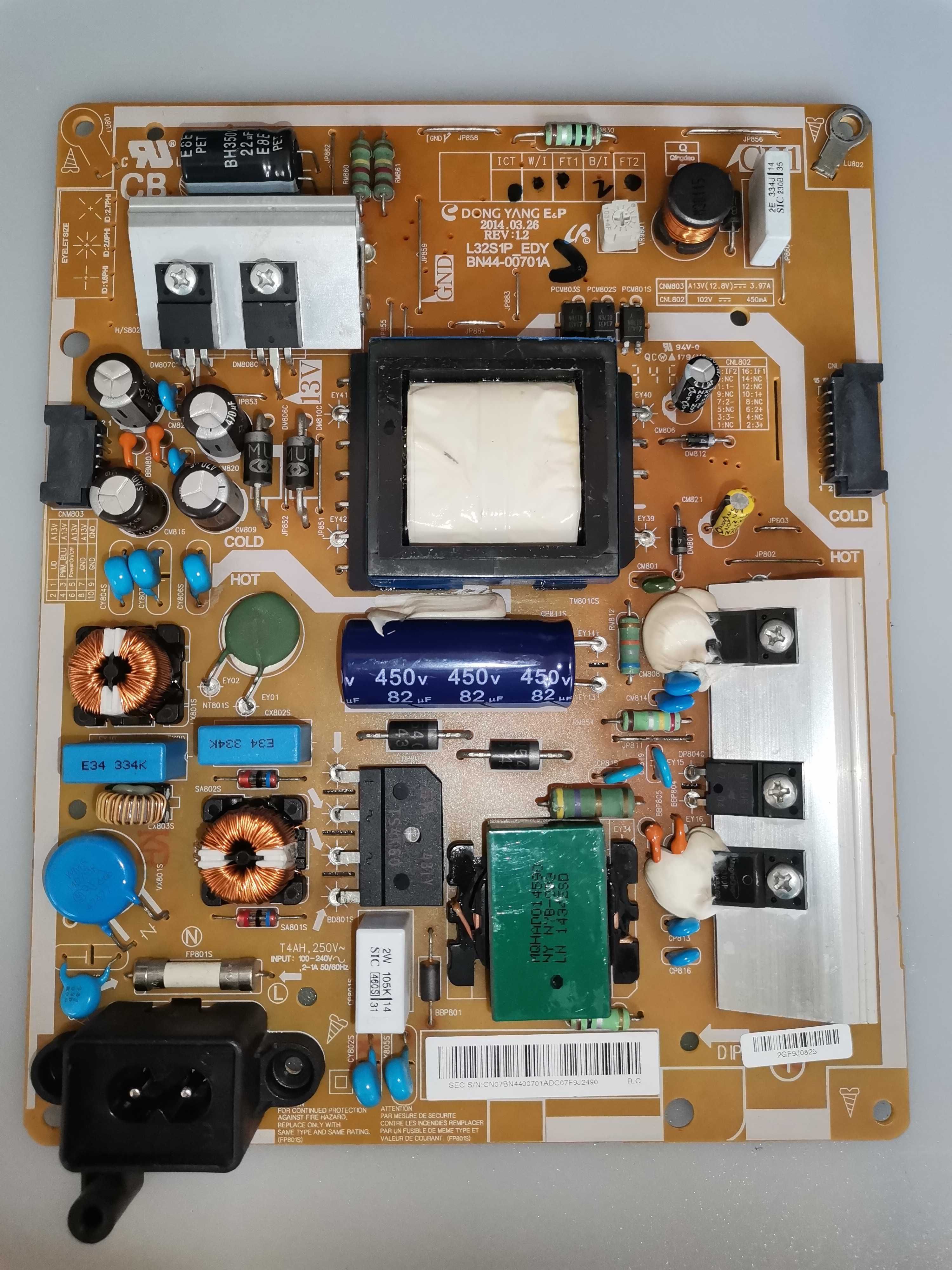 Fonte de alimentação Samsung BN44 - 0 0 7 0 1 A   L32S1P_EDY
