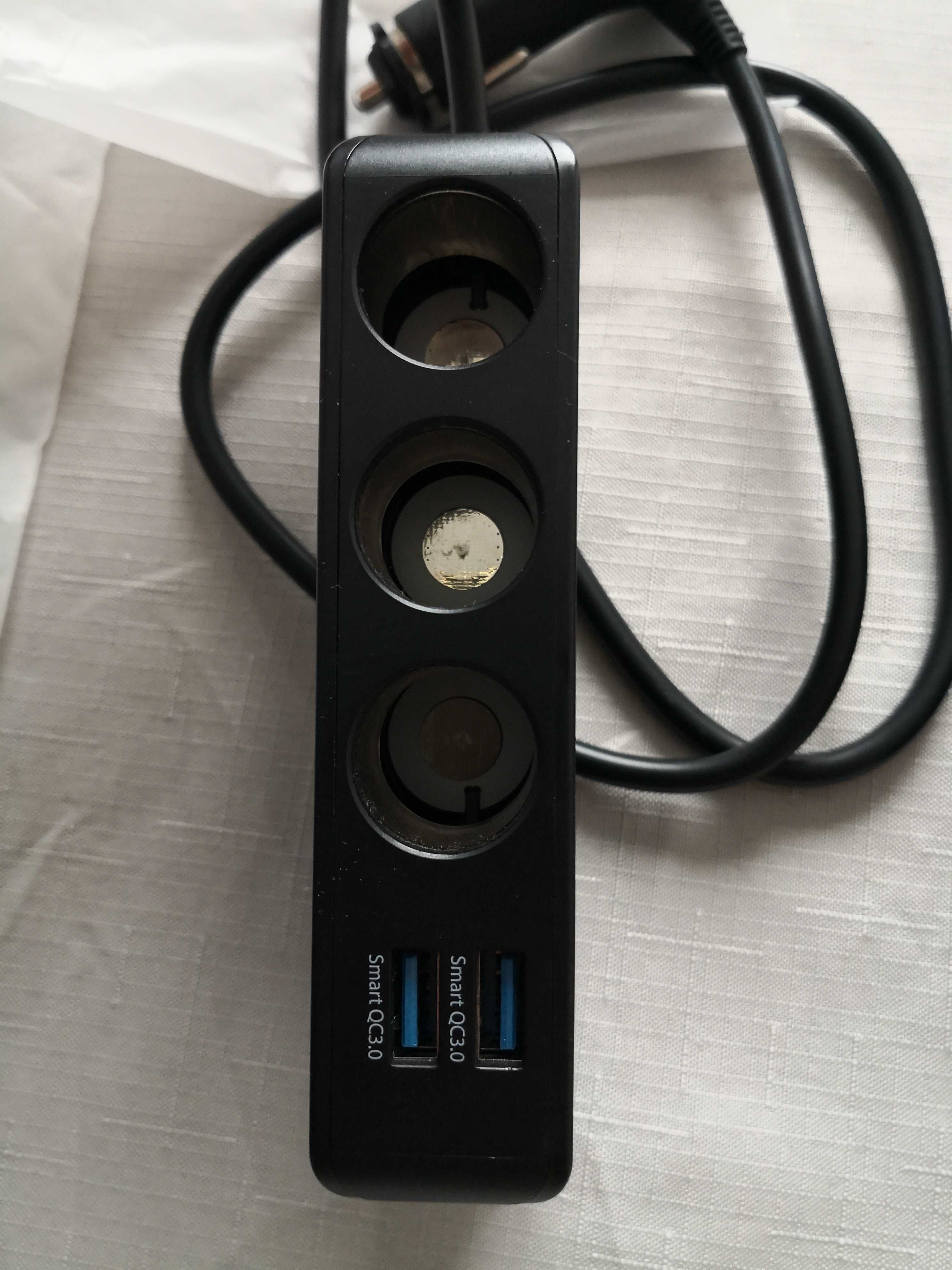 Rozdzielacz ładowarka gniazda zapalniczki 3x USB AQC 3.0 1xUSB C
