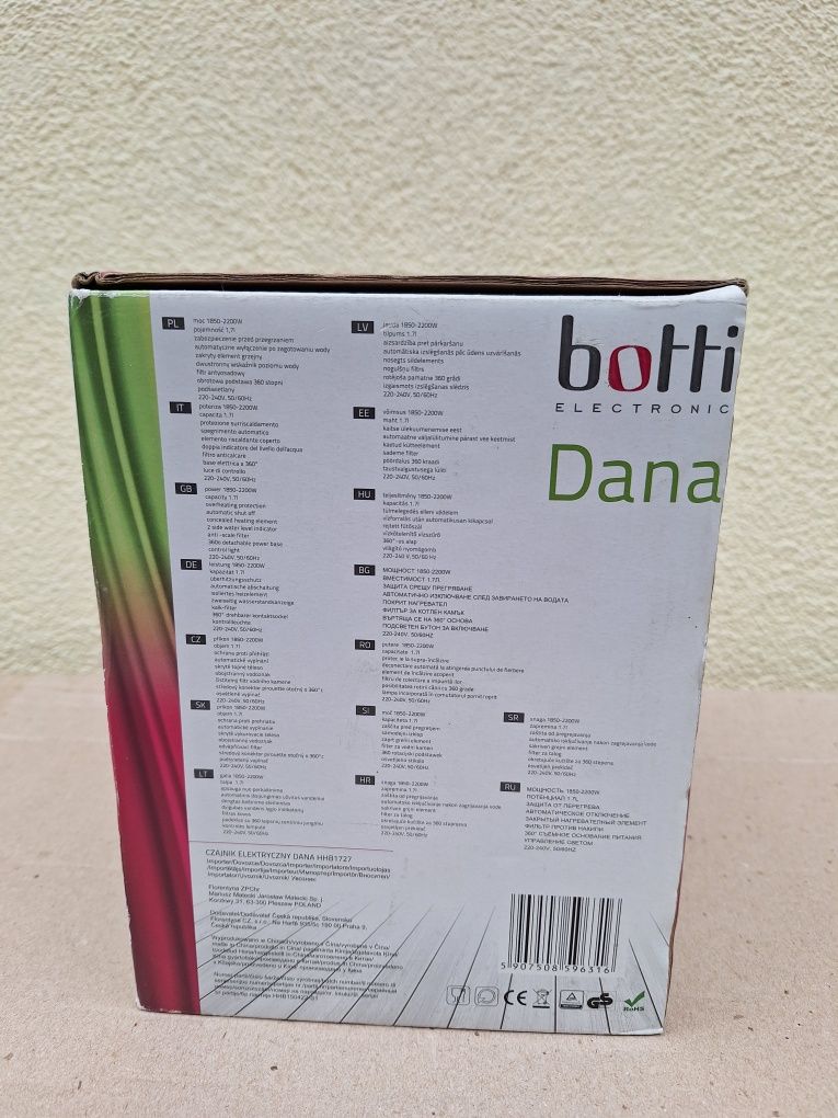 CZAJNIK elektryczny bezprzewodowy BOTTI - 1,7 litra