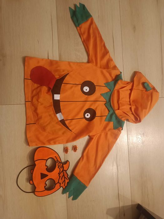 Strój dyni, maska, spinki 3-6 lat