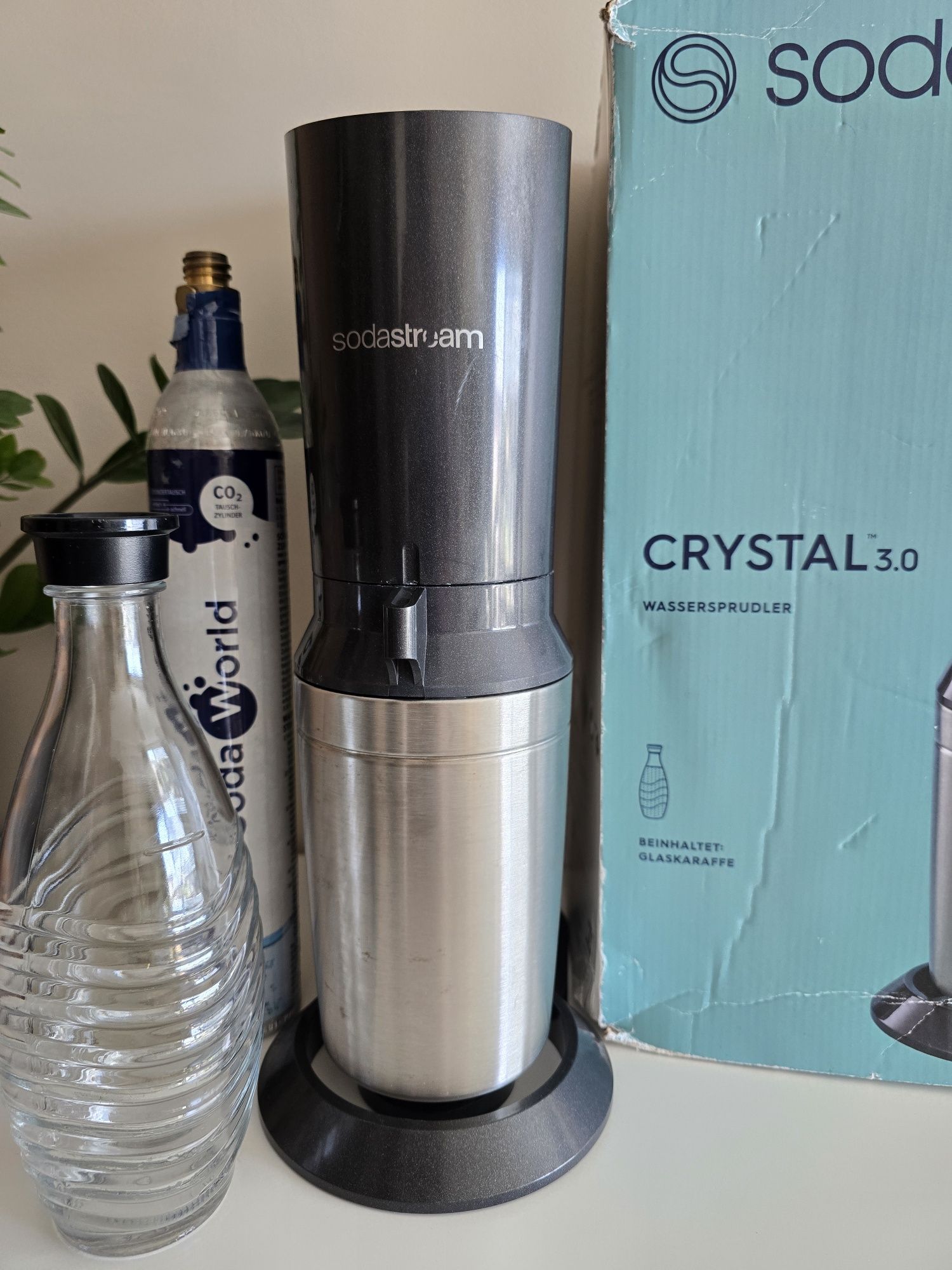 Sodastream Crystal używany, sprawny + karafka + butla CO2