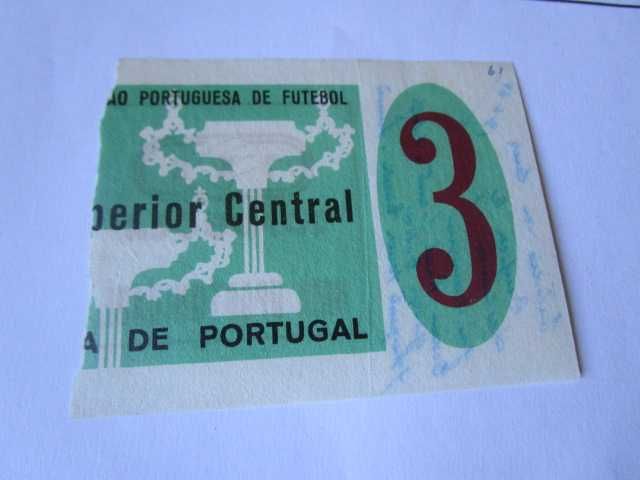 bilhete futebol 1964 Benfica  Académica Coimbra Taça Portugal