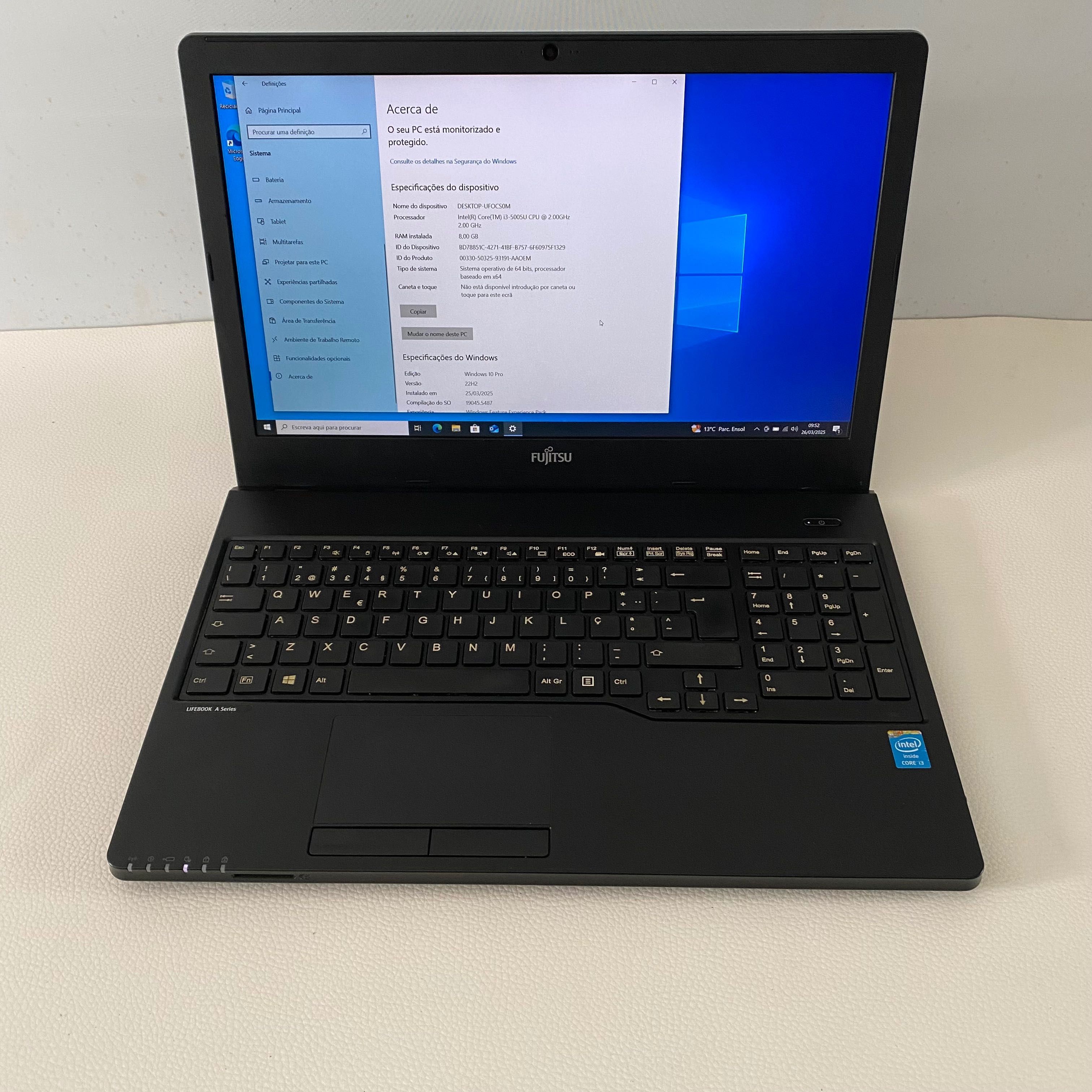 Computador portátil Fujitsu A555 8/240gb I3 15.6 FHD Como Novo!