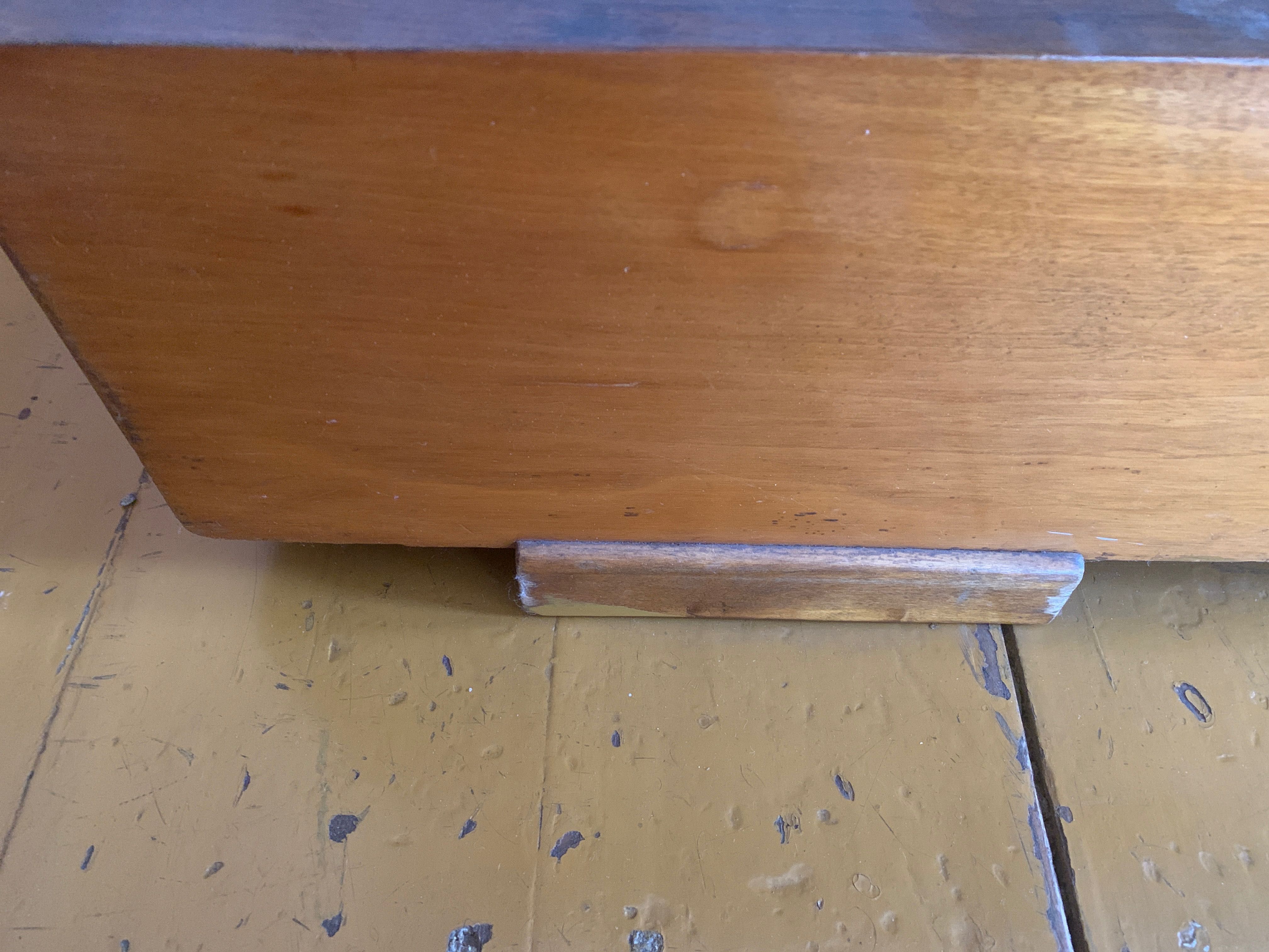 Tapczan vintage z lat 60. drewno politurowane, wierzch po renowacji