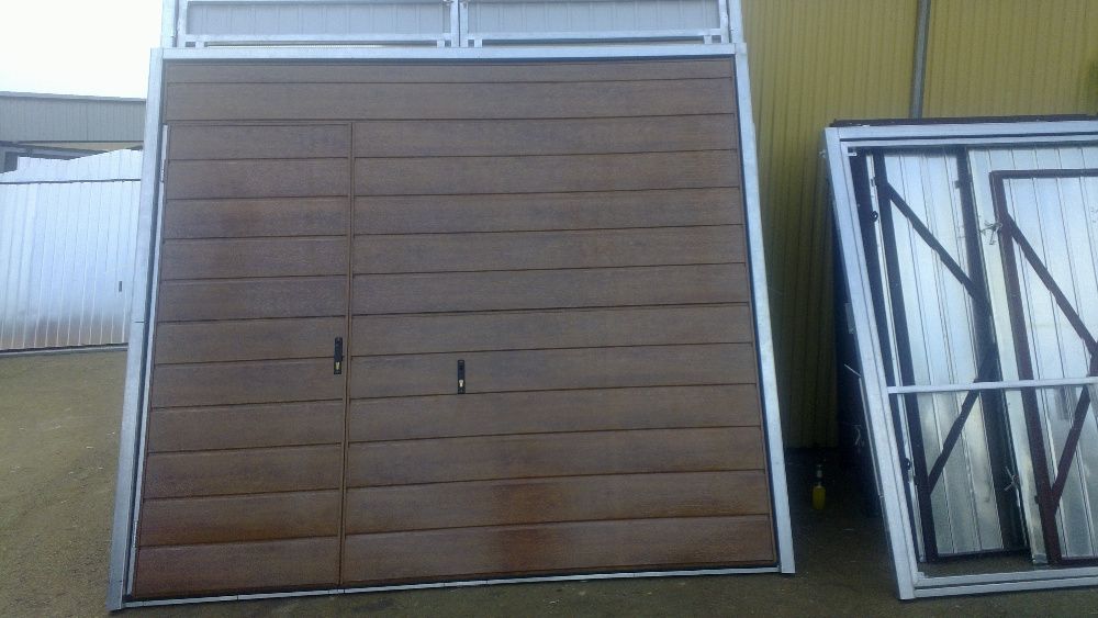 Brama garażowa uchylna 250x200 złoty dąb/orzech Dostawa Gratis