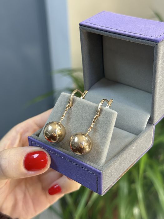 Золотые серьги 585 пробы