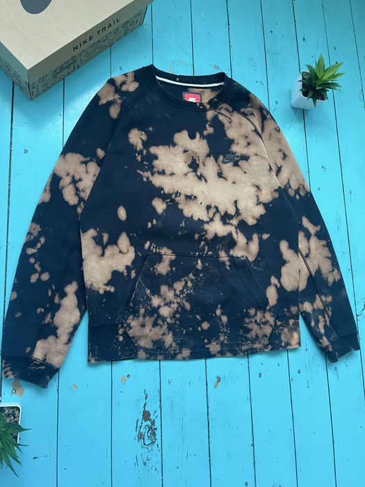 Свитшот Nike Tech Fleece Tie-Dye, размер М, зип худи nike tech fleece