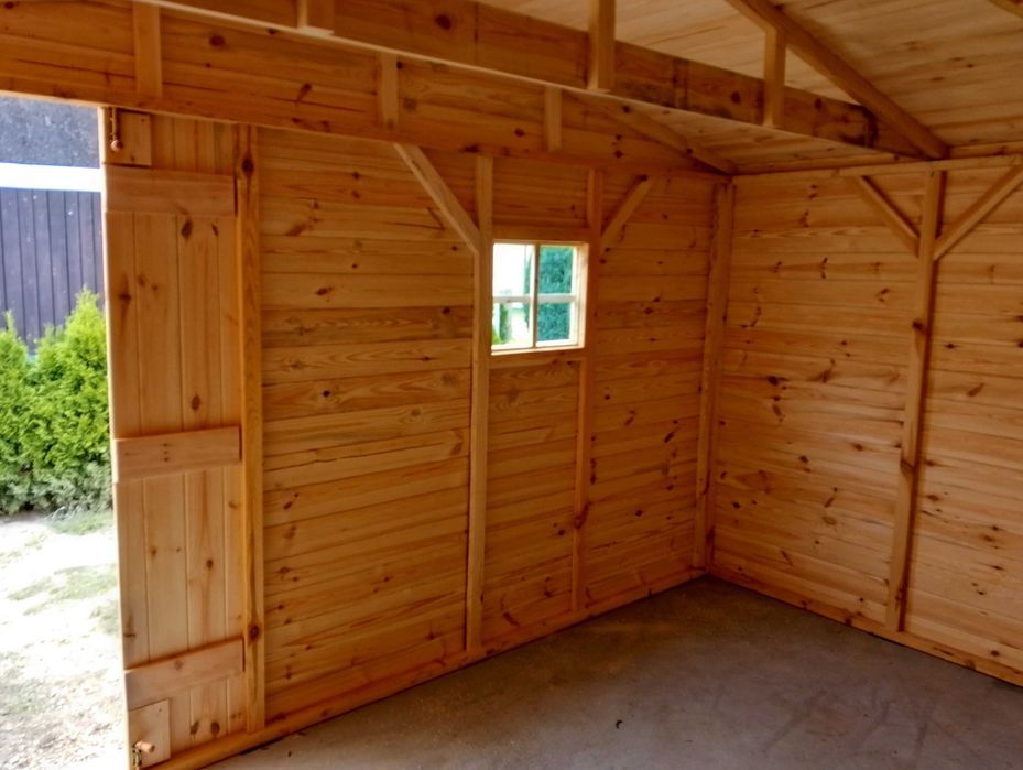 Domek narzędziowy, dach kopertowy 4x3 szybkie terminy, transport pl